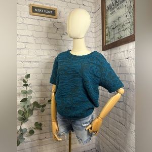 H&M Blue Crew Neck Pullover Sweater